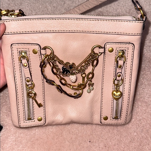 Vintage Juicy Couture Pink Mini Charm Bag Gold Hardware Y2K - Picture 5 of 11